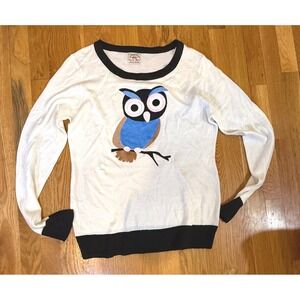 Owl Graphic Sweater Cute Kawaii Academia Cottagecore Large